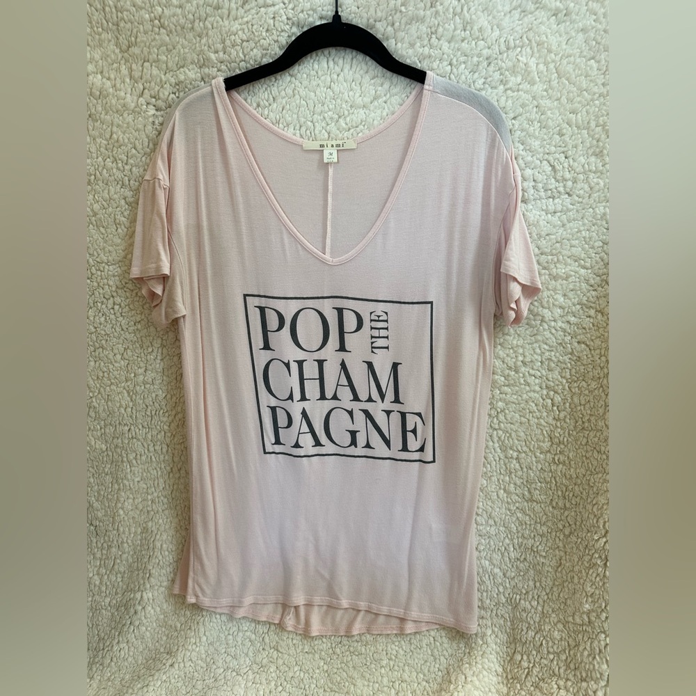 Miami Light Pink Graphic Tee - Pop the Champagne